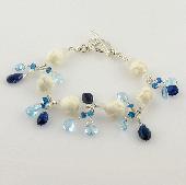 dark blue pearl bracelet gemstones
