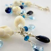 light blue pearl handmade bracelet