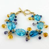 blue gemstone jewelry sapphire beaded jewelry bracelet