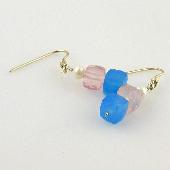 pink pearl beaded jewelry earrings