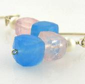 white pearl wire earrings