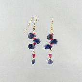 blue gemstone jewelry sapphire wrap earrings
