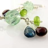 dark green garnet jewelry earrings