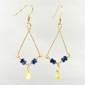 blue gemstone jewelry citrine women earring