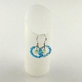 blue gemstone jewelry chalcedony beaded jewelry earrings