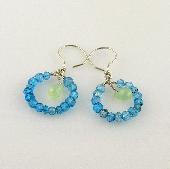 blue gemstone jewelry chalcedony chandelier earrings