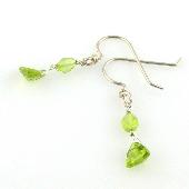 green peridot jewelry earrings
