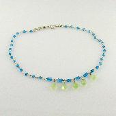 blue gemstone jewelry chalcedony necklace shopping