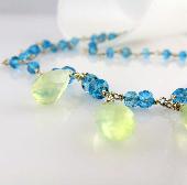 light blue chalcedony beaded bracelets earrings necklace