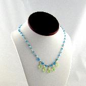 light blue chalcedony gemstone necklace