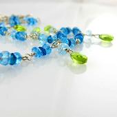 blue gemstone jewelry peridot necklace shopping