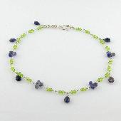 dark blue peridot gemstones necklaces