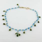 green tourmaline fashion necklace