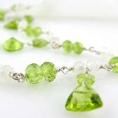 white peridot handcrafted necklace
