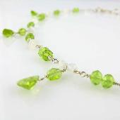 Peridot and Moonstone Necklace