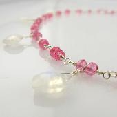 pink topaz handmade necklace