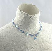 light blue chalcedony beaded necklaces