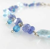 light blue tanzanite wrap necklaces