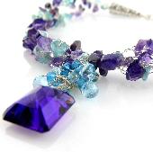 blue gemstone jewelry amethyst gemstone jewelry necklace dress