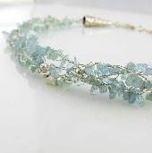 blue gemstone jewelry aquamarine beaded necklaces