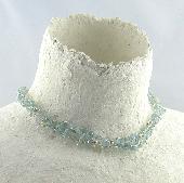 blue gemstone jewelry aquamarine handmade beaded necklaces