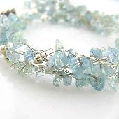 light blue aquamarine gemstone necklace
