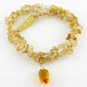 yellow citrine beaded jewelry necklaces